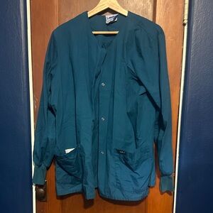 Landau Women's Teal Snap-Front Jacket